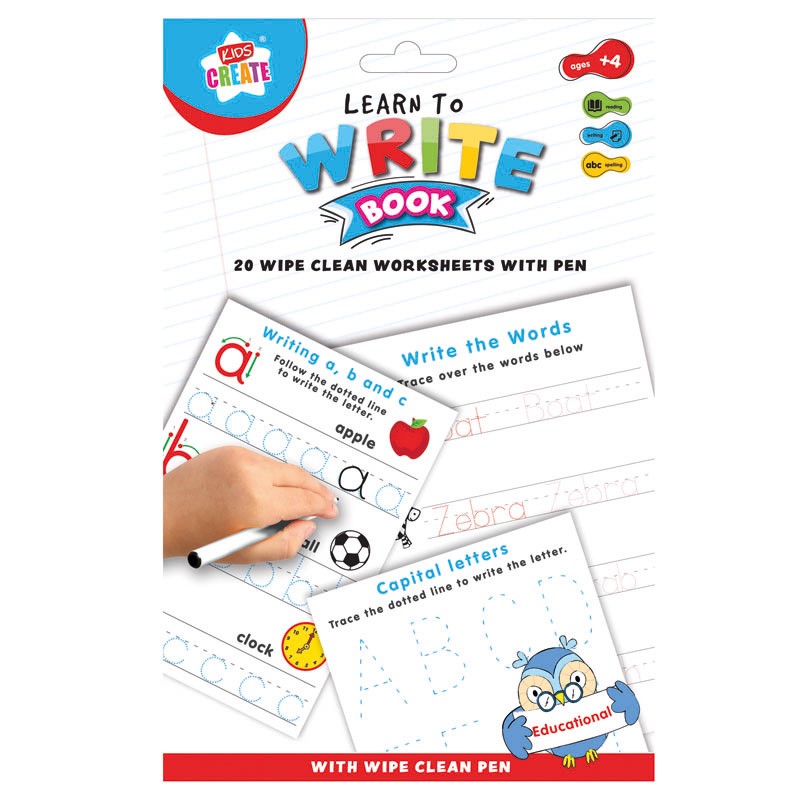 WIPE CLEAN LEARN TO WRITE AGES 4+